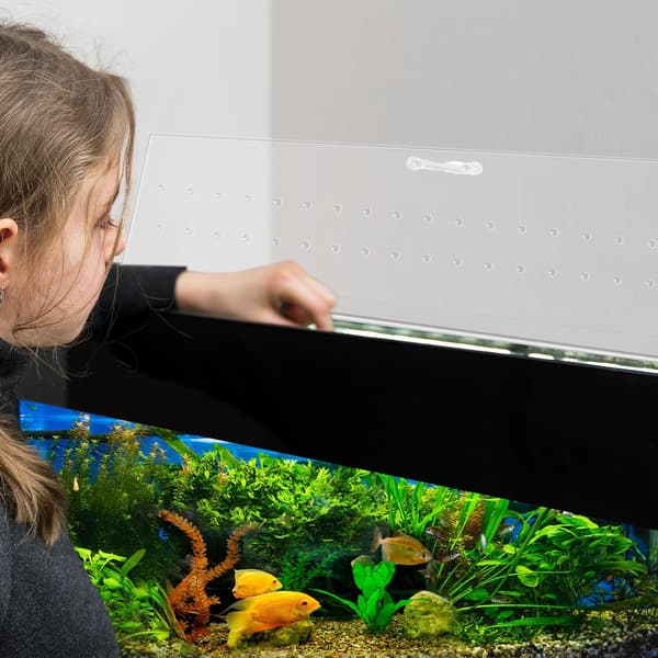 Akvarium Polykarbonat Baldakin Sett 2 Stk Tommer for Clear 48x13in