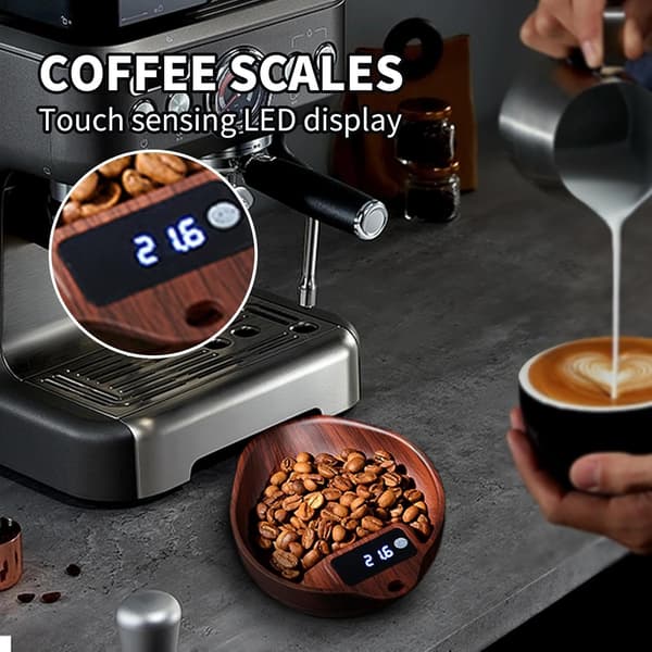 Digital Coffee Scale - 0.1g Precision Food Scale, Rechargeable Kitchen Measuring Tool, 1kg Capacity | High Precision Scale for Tea, Coffee, Spices
