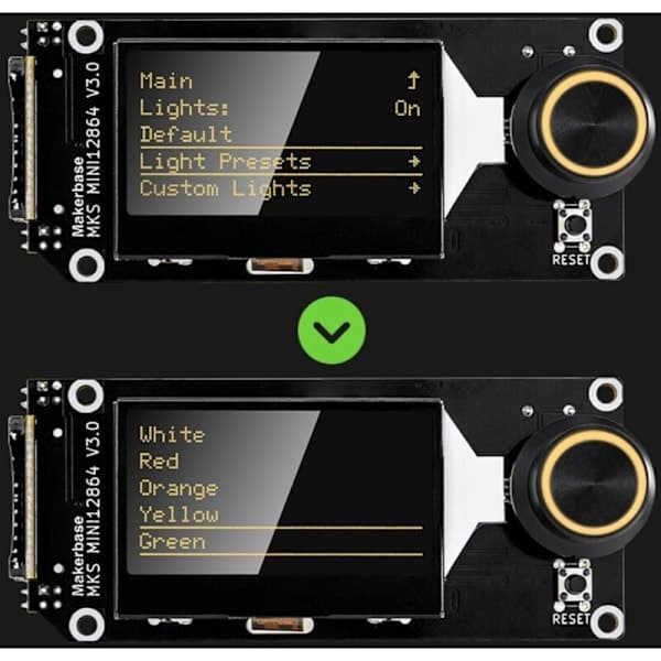 MKS Mini12864 V3 Indsæt SD-kort Side LCD Smart Display Skærm 3D-printerdele til MKS Nano V2/3 GenL Mini 12864