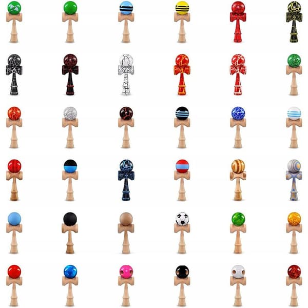 Barnleker Stor Ferdighetsball Kendama Sverdball Barn Moro?? Voksne Treleker for Eldre (Svart og rød)