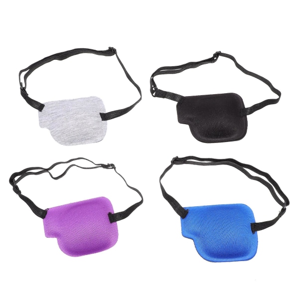 4 stk. Børnebriller Øjenlapper Voksen Venstre Øjenlap Justerbar Enkelt Øjenlap Justerbare Øjenlapper Enkelt Øjenpude Assorterede Farver 110X7.5CM Assorted Color 1 10X7.5CM