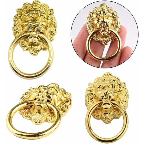 Lion Drawer Handles 8 Pcs Antique Cabinet Knobs Lion Head Drawer Screws