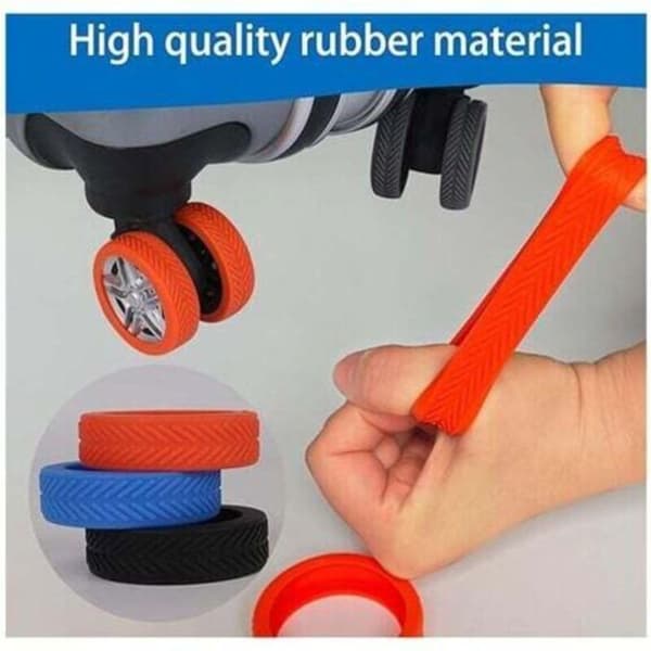 Rubber Protective Cover for Suitcase Wheels, Silent, Trolley Box with Rollers, Silicone Replacement Protective Cover, Universal Wheel Cover