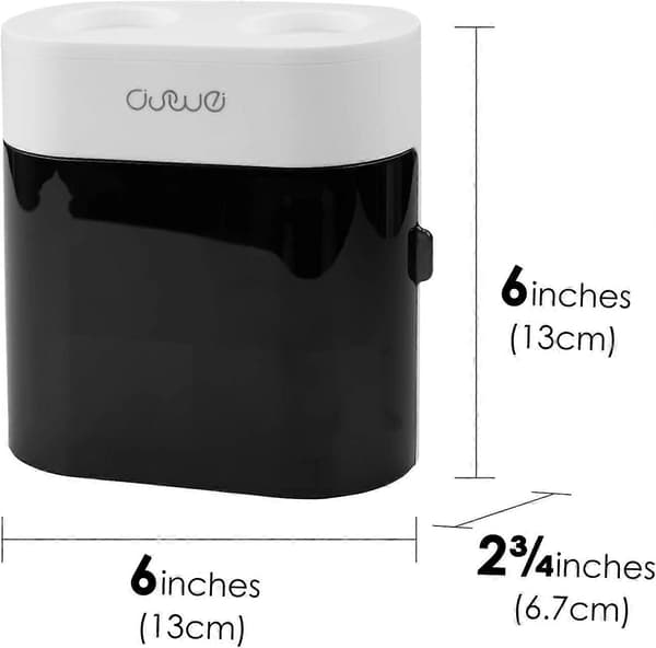 Toothbrush Holder with 2 Toothpaste Squeezers, 4-Slot Toothbrush Hanger, Wall-Mounted Toothpaste Dispenser for Shower Bathroom
