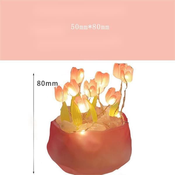 Tulipan-natlampe DIY romantisk tulipan-sengelampe til soveværelset
