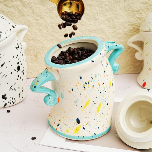 Jars with Attitude, Large Candy Jars with Lids, Stylish Ceramic Cups with Attitude, Fun Kitchen Decorations for Candy, Cookies, and Tea.