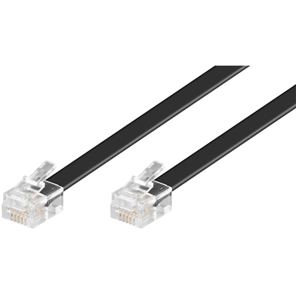 Modular Phone Cable Svart