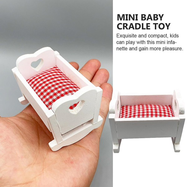 Mini House Bed Miniatyr Mini säng Mini House Tillbehör för barn Mini House Toy6,5X5,5X5CM 6.5X5.5X5CM