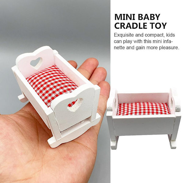 Miniseng til Dukkehuse Miniature Seng Mini Hus Tilbehør Til Børn Mini Hus Legetøj 6.5X5.5X5CM 6.5X5.5X5CM