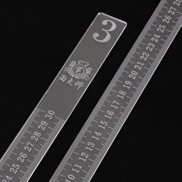 2pcs Dough Leveling Ruler Dough Thickness Measuring Rulers Acrylic Non-Rolling Snack Baking