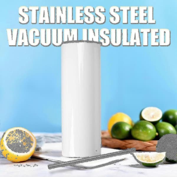 Sublimeringsglas 20 Slanke Lige, Rustfrit Stål Sublimering...
