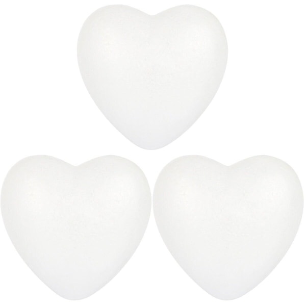 4 st Hantverkshjärtan Hjärtformad polystyrenboll för konst och hantverk Användning Gör-det-självprydnader Bröllopsdekoration 3pcs 1pc