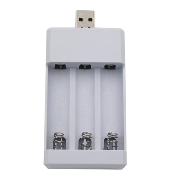 Universal USB-udgang Batterioplader 3 rum Adapter til AA AAA B
