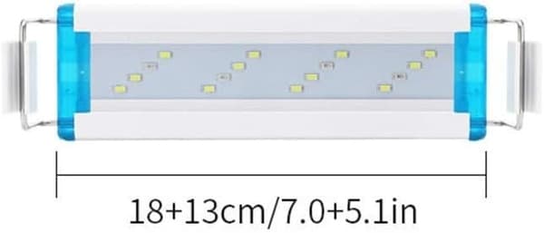 LED-akvarielys, akvarielampe med LED, 18-58 cm, meget tynd akvarielampe med LED til belysning