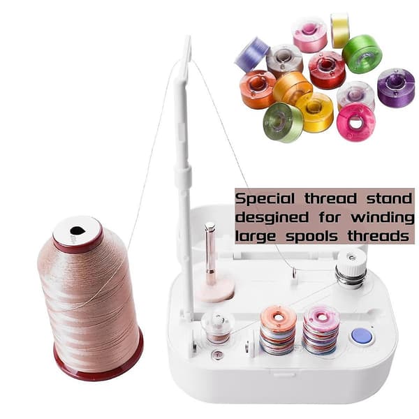 Automatic Bobbin Winder with Auto Stop, Large Thread Holder for Sewing Machine Thread
