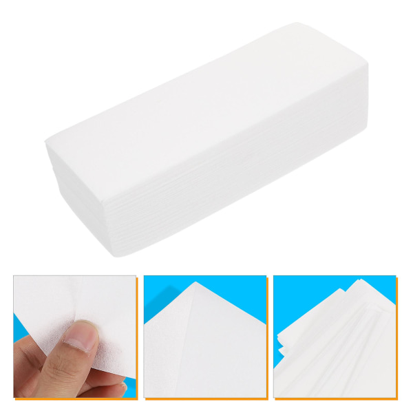 500 stk Negleverktøy Kroppsvoksstrimler Depilatorisk Vokspapir Leppestrimler Epileringsvokspapir Hvit White 20X7.5X0.1CM