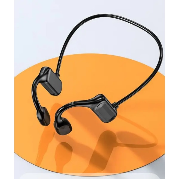 Open-Ear Bluetooth Sport Hörlurar - Bone Conduction Trådlösa hörlurar - Svetttäta för löpning och träning, med Sticker Pack (svart）
