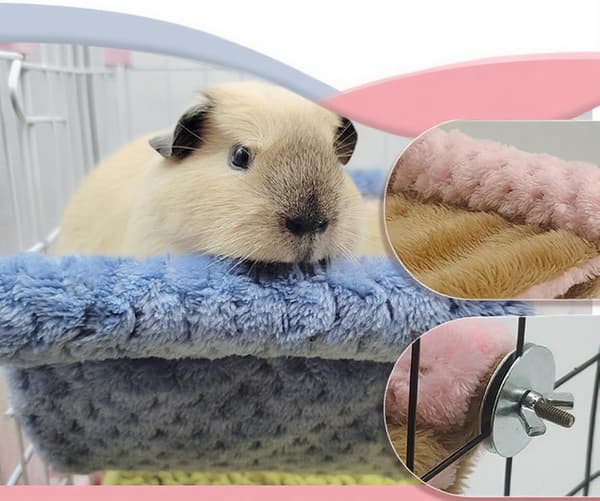 Warm Hammock for Small Animals, Double-Layer Hammock for Rats and Guinea Pigs