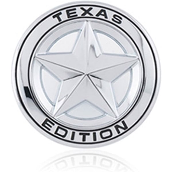 3D Metall Texas Edition Stjernelogo Bilsticker Emblem Merke Klistremerker for Bildekorasjon DIY Tilbehør