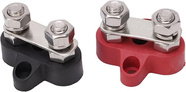 Battery Terminal Clamp M8 Positive Negative Post Connector Kit DC 12V 24V for Car