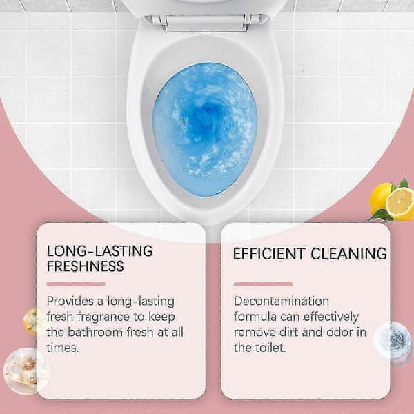 Langvarig Citron Toiletrenseblok Lugtfjerner & Friskhed Op til 3 Måneder