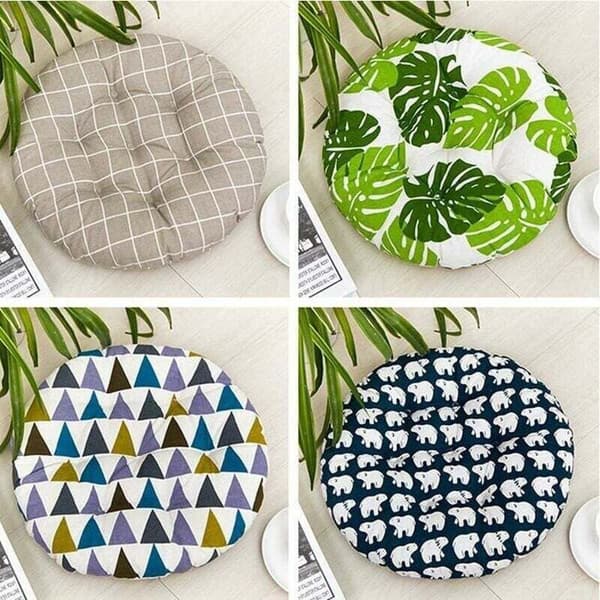 Runde stolputer - PZCC - Sett med 2 - 45x45 cm - Innendørs og utendørs bruk - Slitesterk polstring