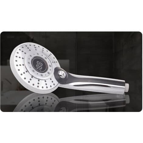 LED Shower Head - Digital Temperature Display - 3 Spray Patterns - ABS and Stainless Steel Construction - Corrosion Resistant