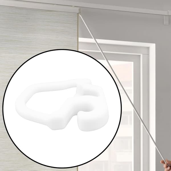 100-pack vita gardinkrokar kompatibla med IKEA KVARTAL skensystem