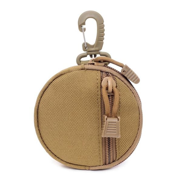 Compact MOLLE Tactical Pouch – EDC for Keys, Headphones, and Small Tools – Khaki Khaki Khaki