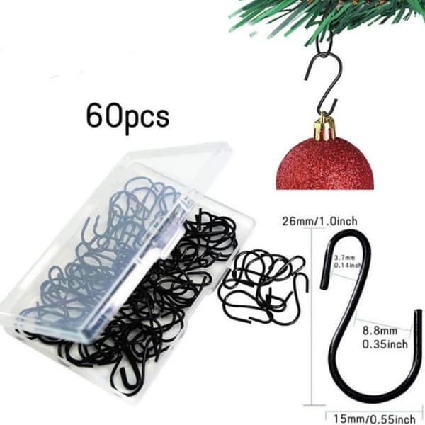 60 Pcs S-shaped Hooks, Small Metal Hooks for Hanging Jewelry 43 30