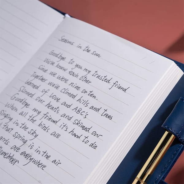 Lockable Diary - Secret Refillable Diary, Velvet Covered Lockable Diary for Adults, Women Writing Personal Locked Diary Notebook Blue