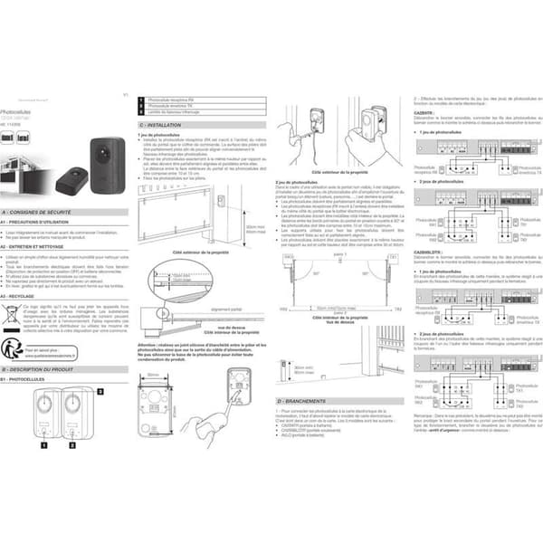 114359 12/24V photocells for gate motorization