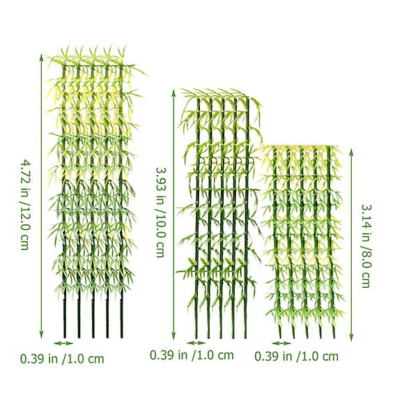50 kpl Miniatyyri Bambupuita Bambupuiden Malli Mikromaisema Teko Bambupuita Vihreä 8x1 Green 8x1cm