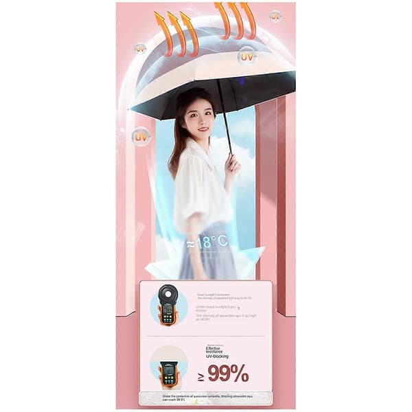 UV-beskyttelse 60% rabat Mini Ultralet Parasol Blå