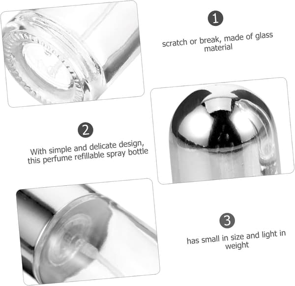 Påfyllbare Parfymeflasker 2 stk 24 ml Halvglass Sprayflasker Bærbar Parfymedispenser for Kvinner og Menn