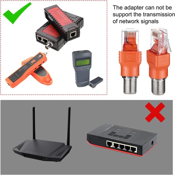 Koaksiaali-Ethernet-sovitin 2 kpl F-tyyppi