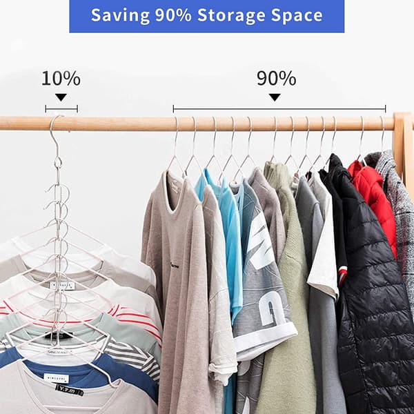 10-pack Wardrobe Organizer Clothes Hanger Space Saving for Student Accommodation
