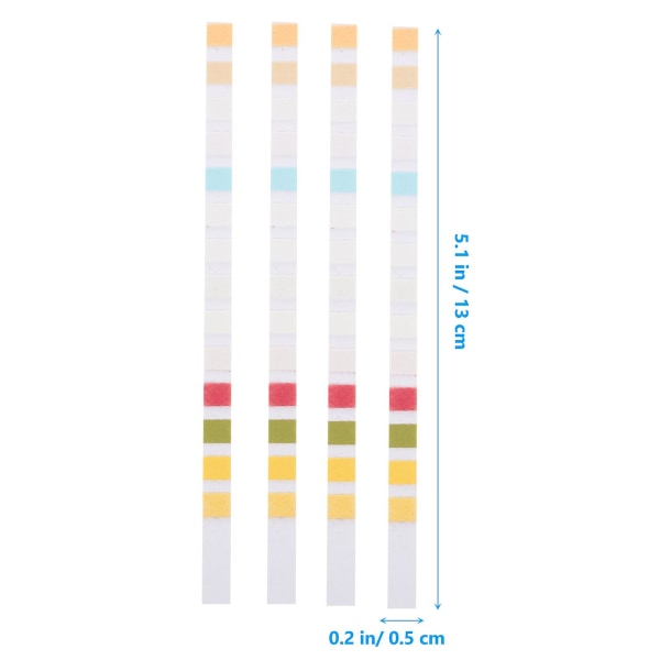50 stk Vannkvalitetsteststrimler 14 i 1 Vannreagens Teststripe Bassengteststrimler 13X0.5cm 13X0.5cm