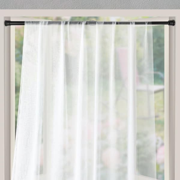 2pcs Adjustable Tension Rod Extendable Clothes Rail Iron Curtain Rod Rust-Resistant Elegant