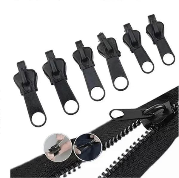 Fix A Zipper 6-pack Zip Rescue Instant Repair Kit Replacement Black Guanguan