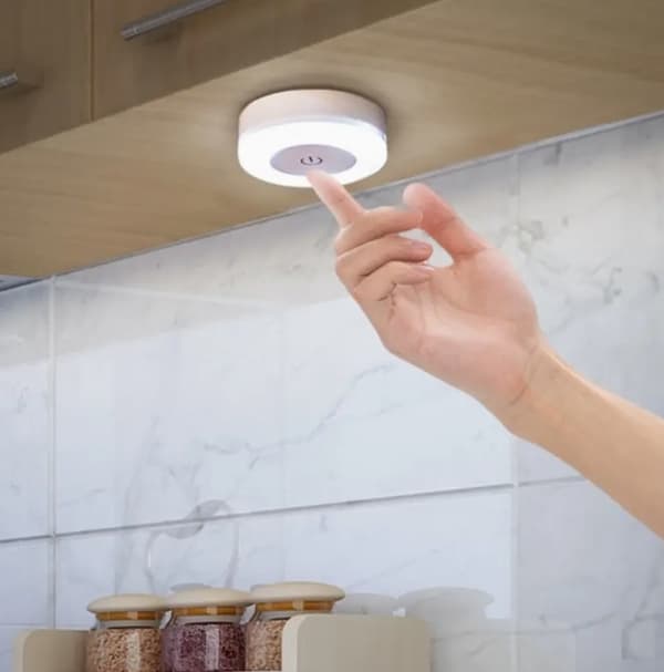 3-pack LED Night Lights USB Rechargeable Wall Lamp With Magnetic Base White Light