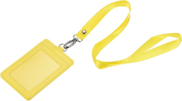 Badgeholder 11x7.4cm Vertikal PU ID-kort Gul size_name 3/8"