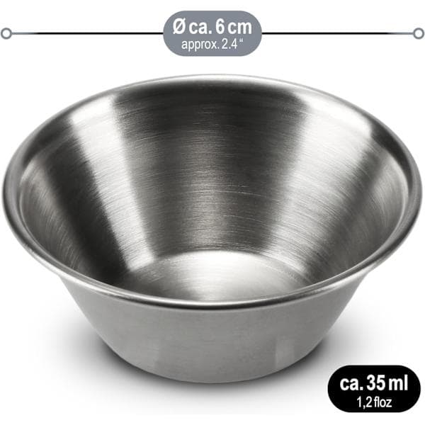 16 små sovseskåle - Dips og snacks - Skåle (016 stk. - 6 x 2,5 cm)