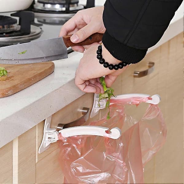Adjustable Trash Can Towel Holder Hanger Organizer Kitchen Cabinet Tool