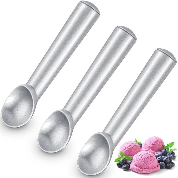 Galaxy 3-pack 7-tums non-stick frostskyddad glasskopa med handtag i aluminiumlegering (silver)