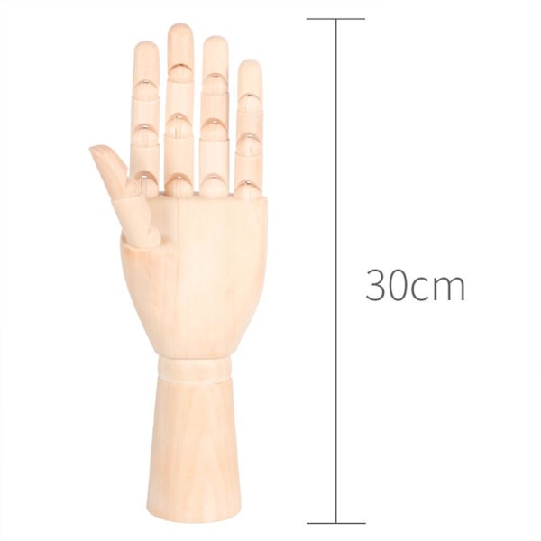 Trähandsmodell Trähandsdocka Skiss Trähandsmodell Konstnärsmodell Amonsee Nr(30cm)