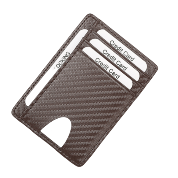 Slim Genuine Leather RFID Card Holder for Men Coffee coffee