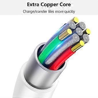 100 cm USB-C/USB 5-nastainen virtajohto, pikalataus, datakaapeli, jatkojohto, tukee 3A pikalatausta, Micro-USB Micro-USB