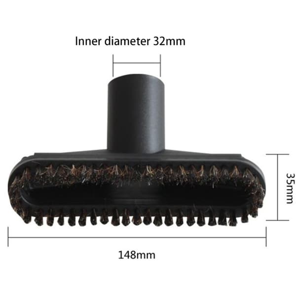 1 stk. Støvsugertilbehør, Indvendig Diameter 32 mm, Europæisk Version, Hestehårsbørste