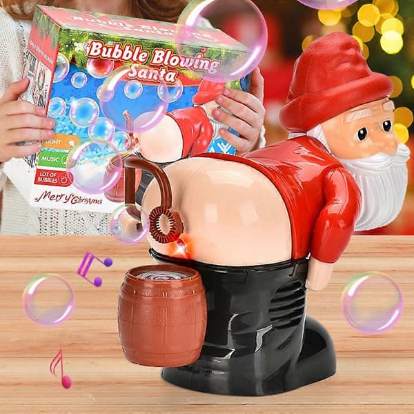 Christmas Fun Santa Electric Bubble Blower Machine Leak-Proof Machine Bubble